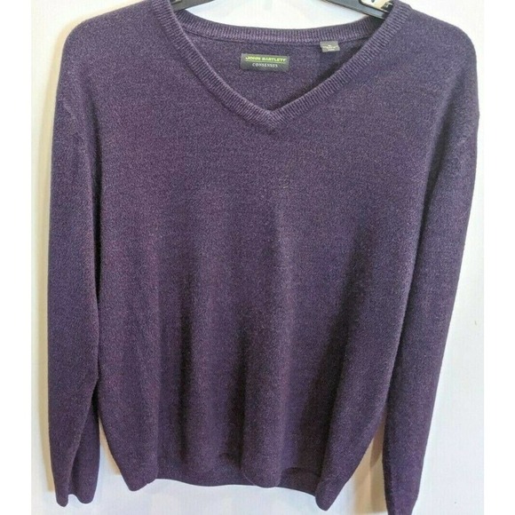 Unisex Pullover XL Sweater V Neck Purple SOFT John Bartlett Consensus - Picture 1 of 3